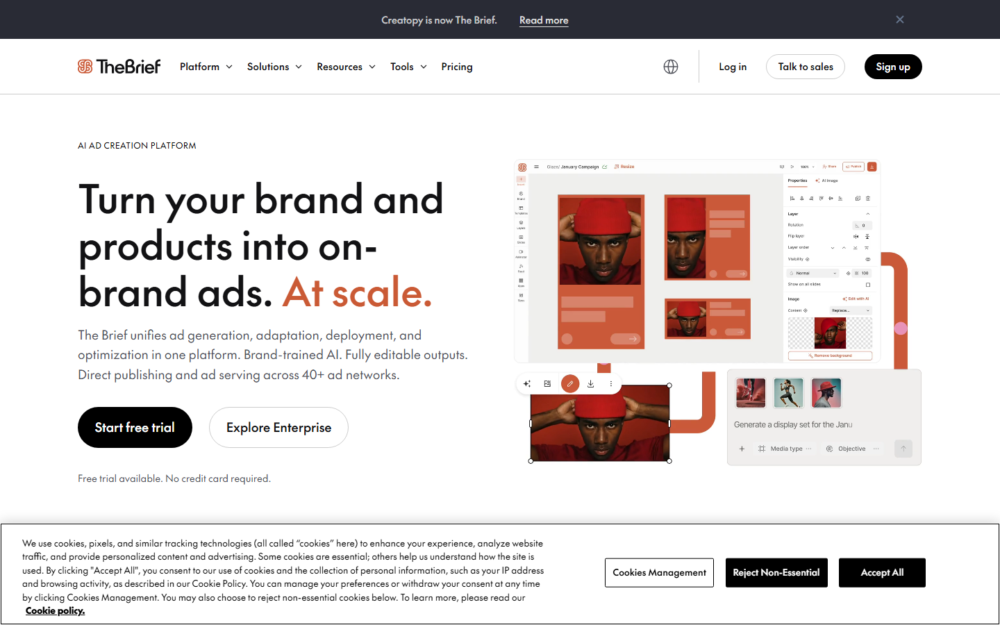 Creatopy homepage