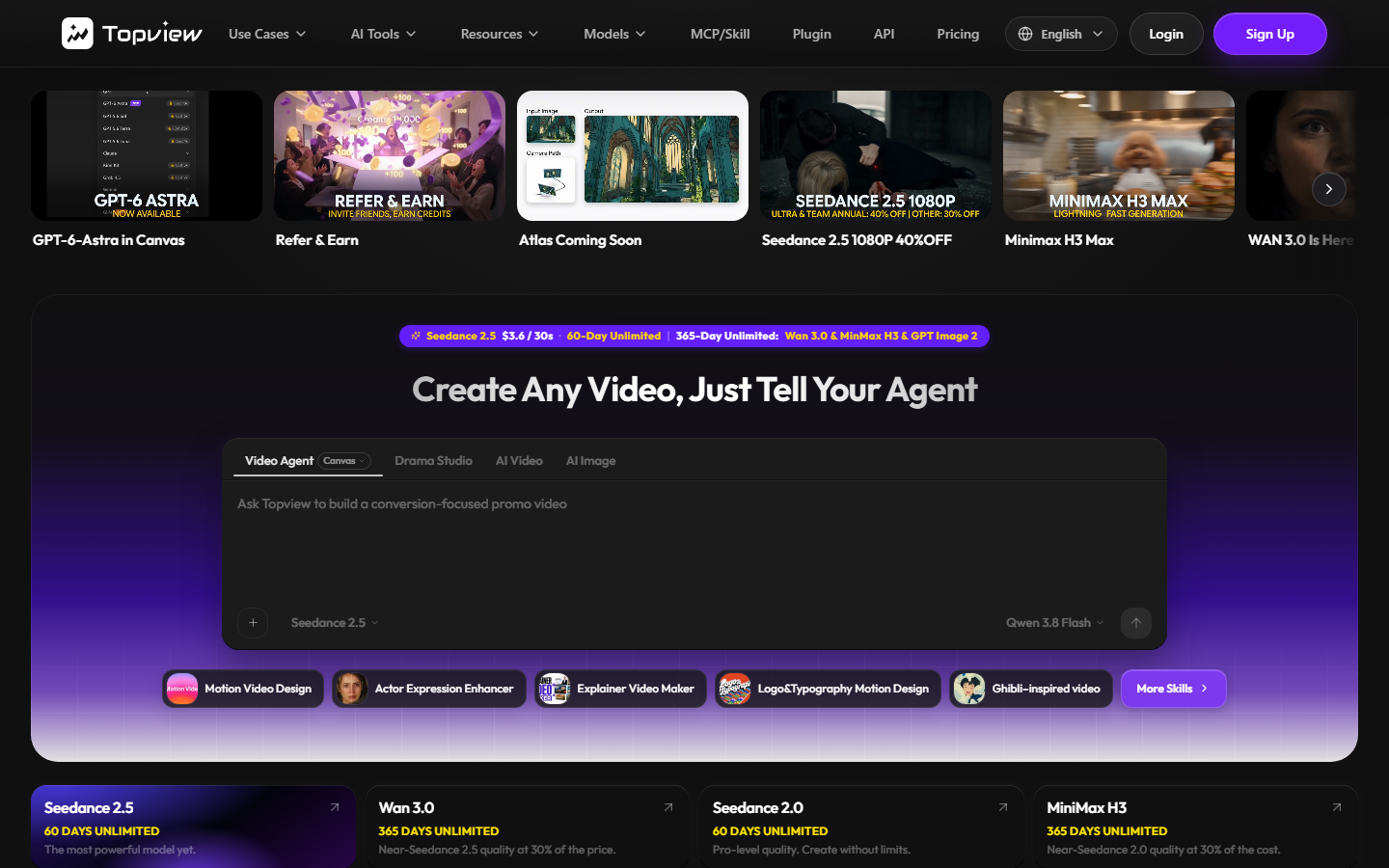 TopView AI homepage