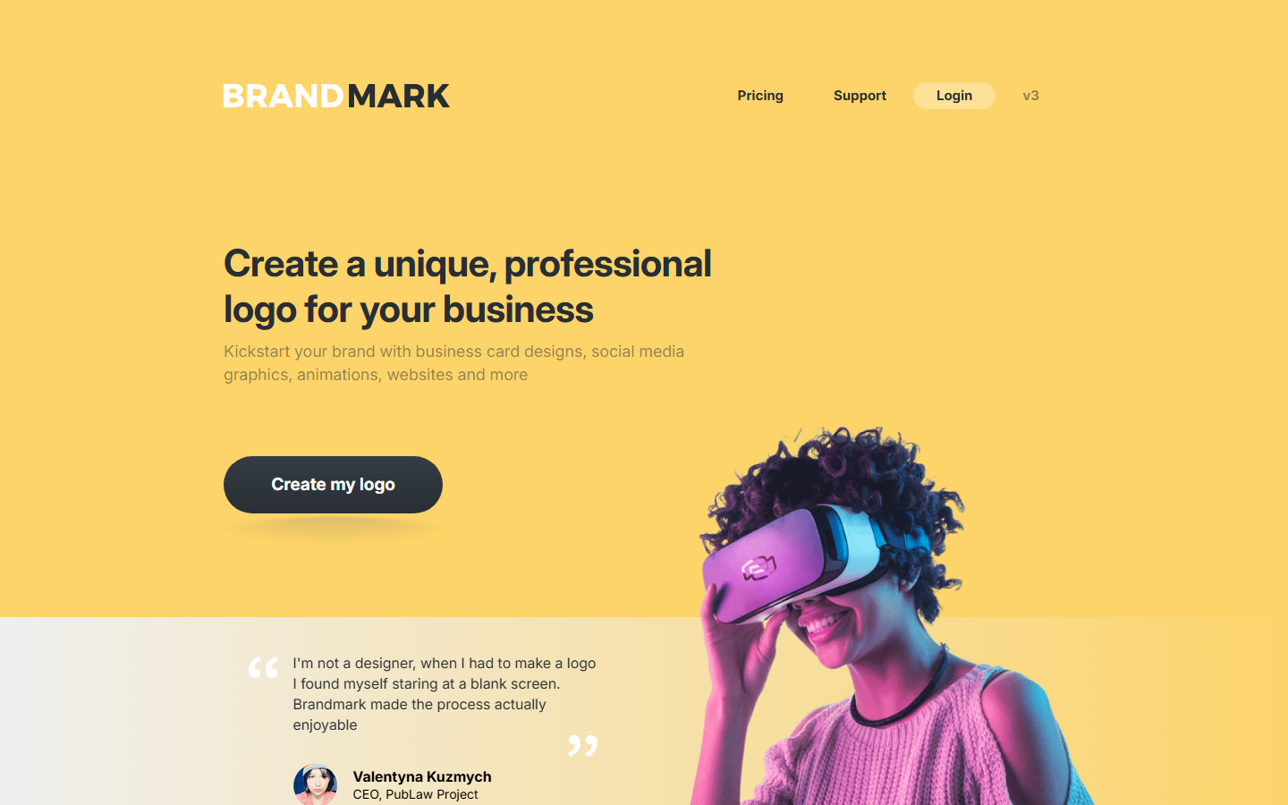 Brandmark homepage