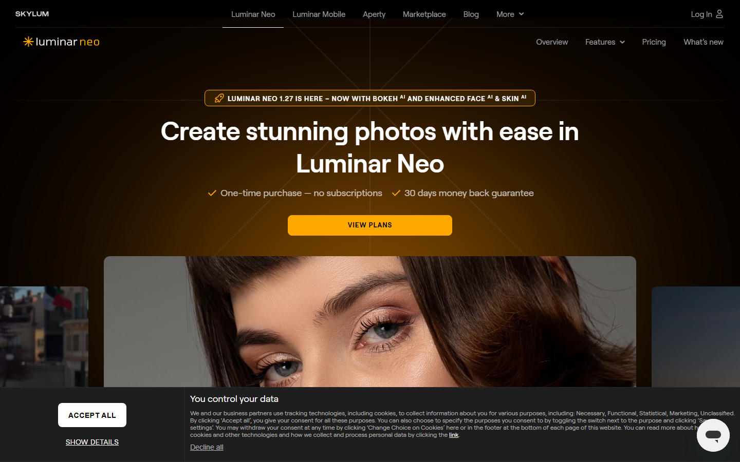 Luminar Neo AI photo editor