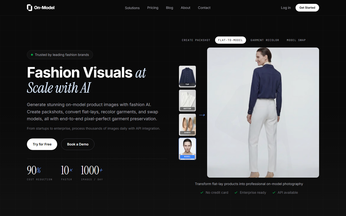 On-Model homepage
