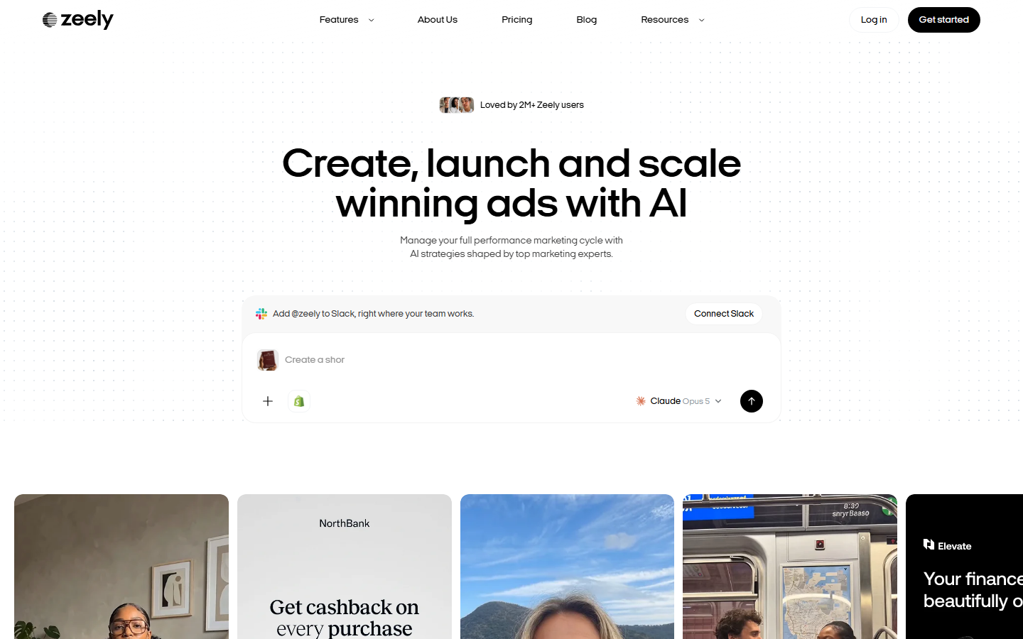Zeely.ai homepage