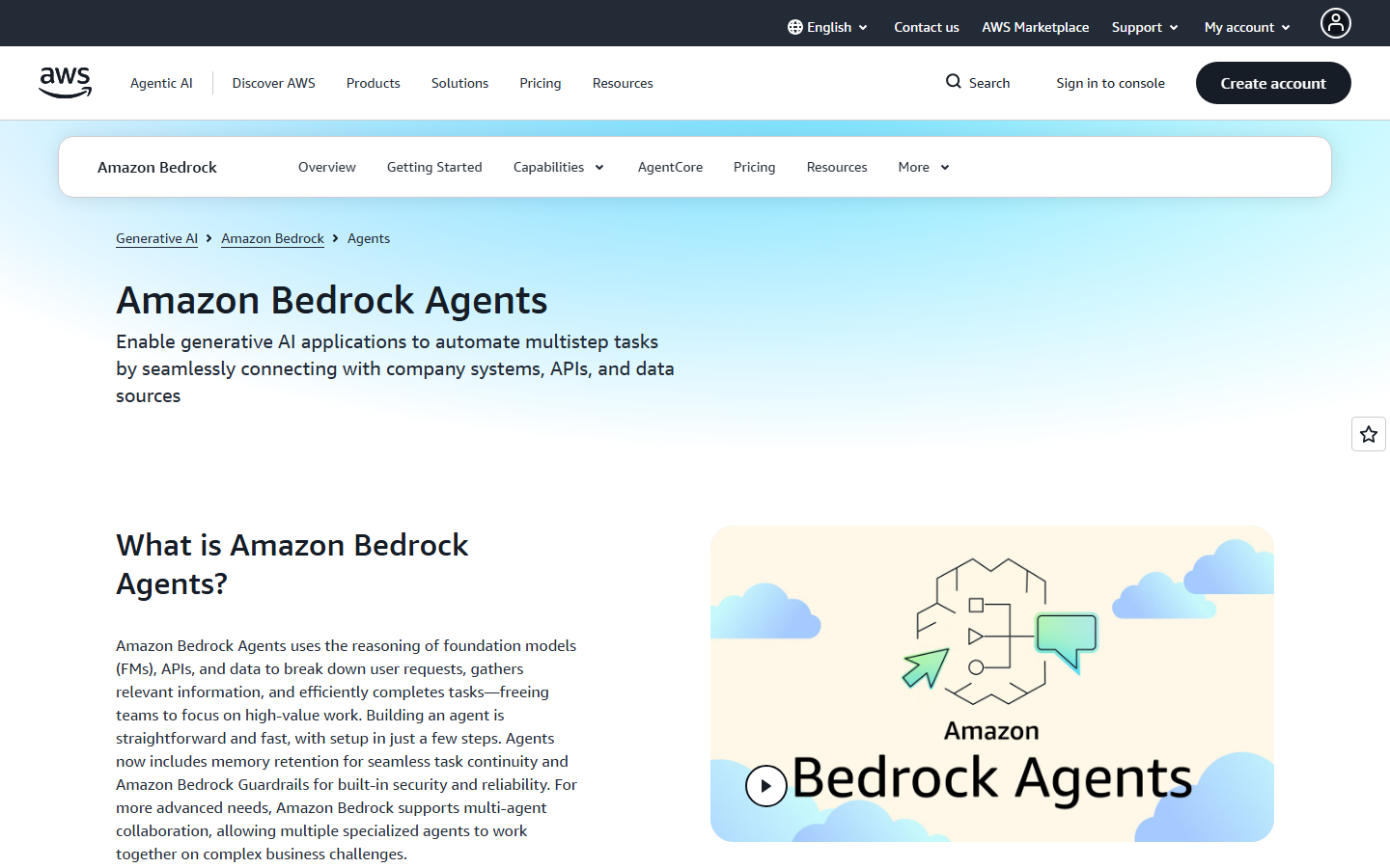 AWS Bedrock console
