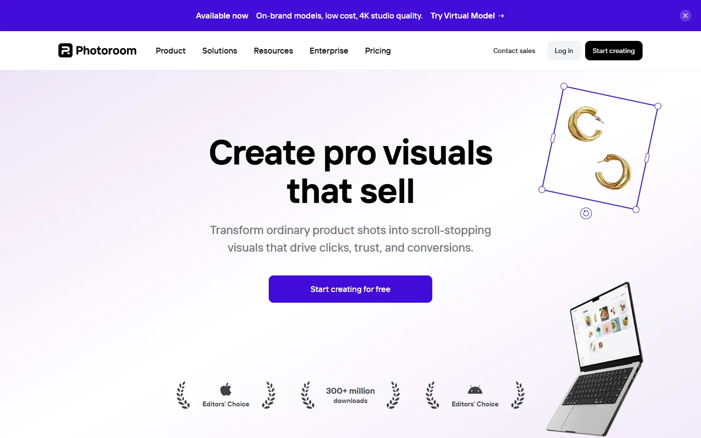 Photoroom AI background editor