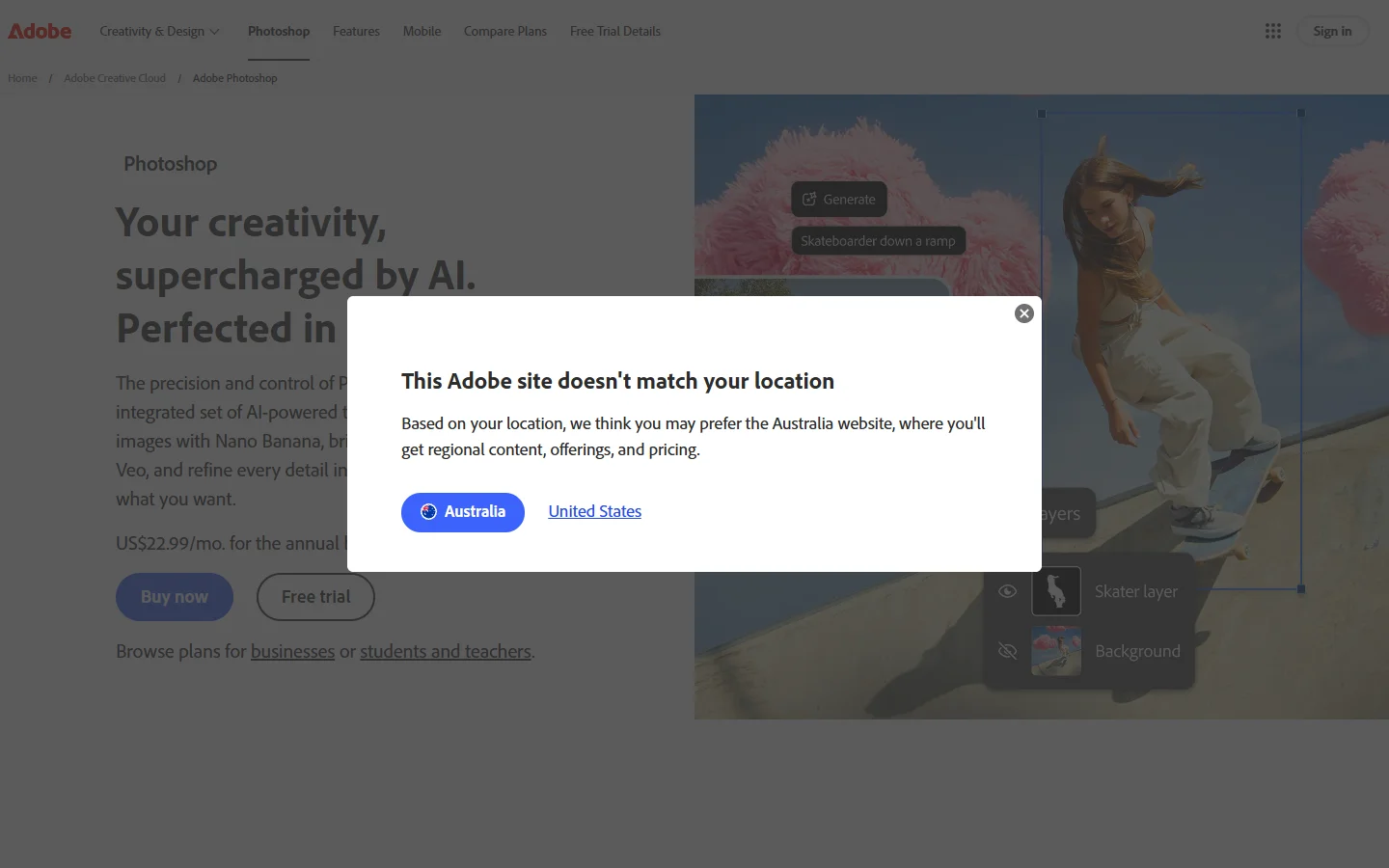 Adobe Photoshop product page