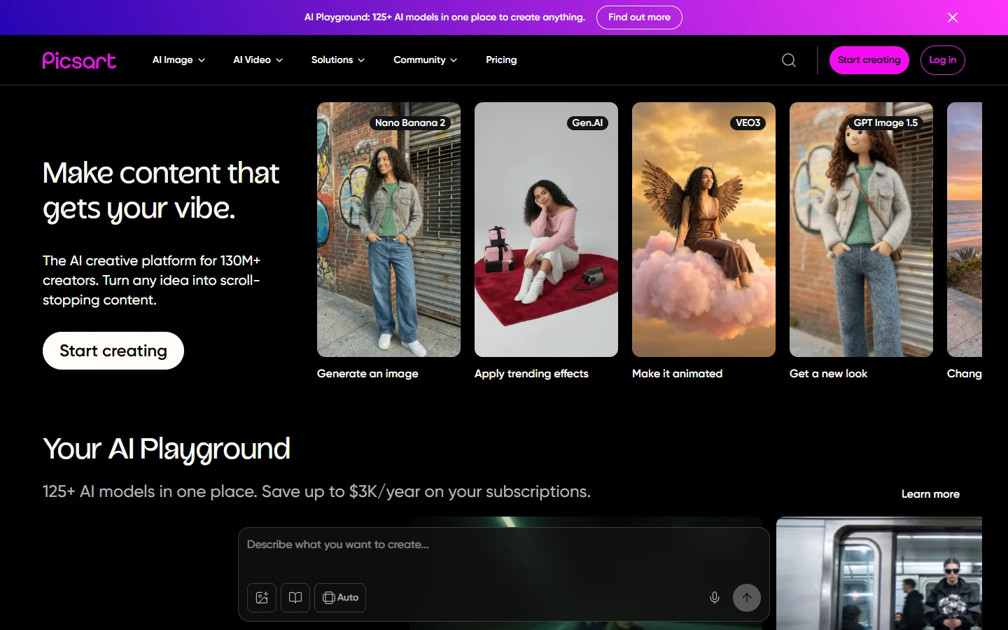 Picsart mobile AI photo editor
