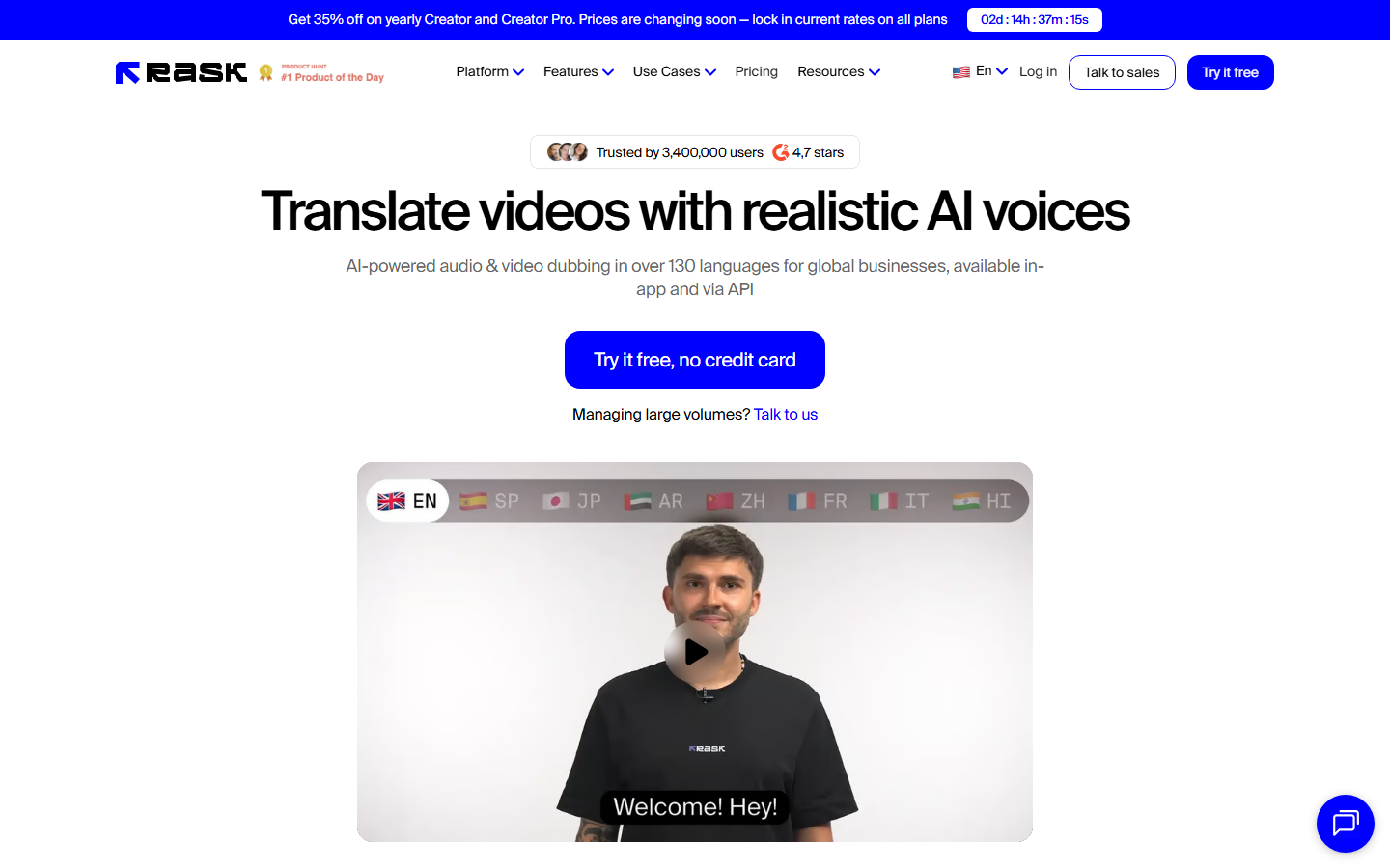 Rask AI collaborative localization platform