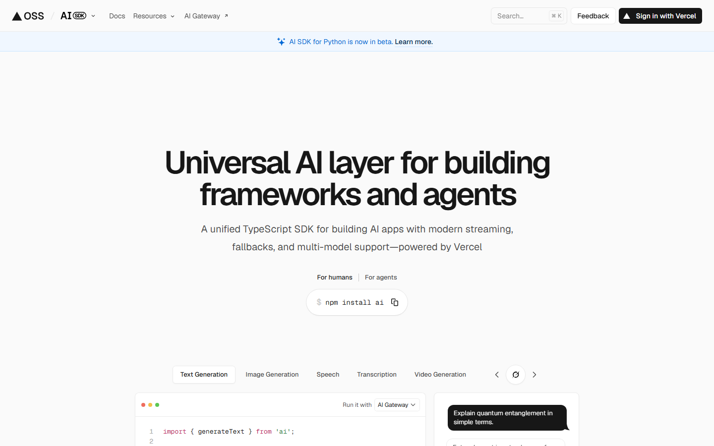 Vercel AI SDK
