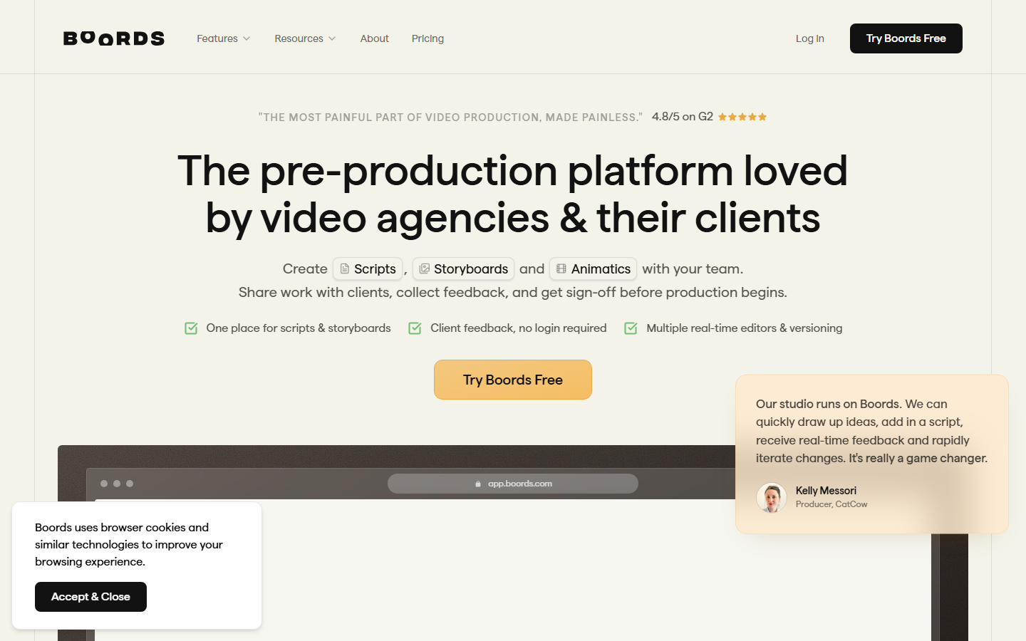 Boords storyboard platform