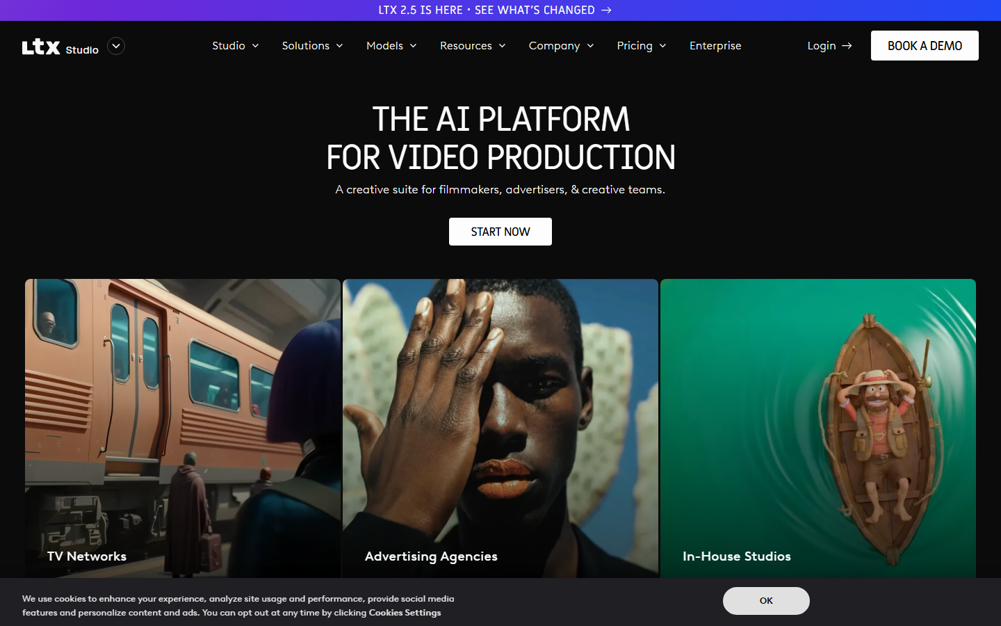 LTX Studio homepage