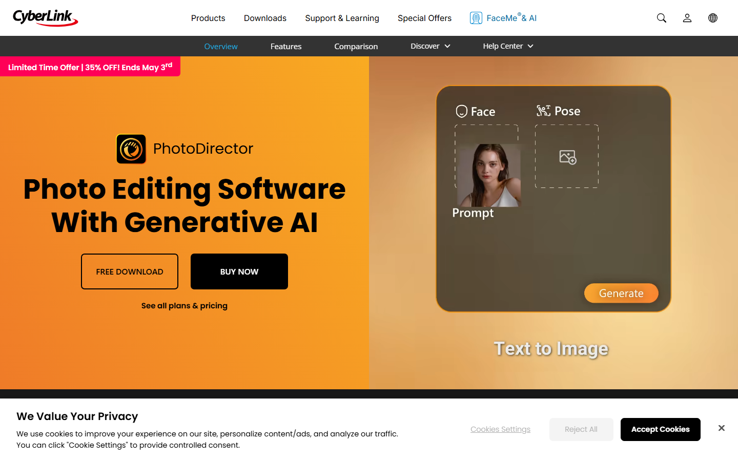 PhotoDirector interface