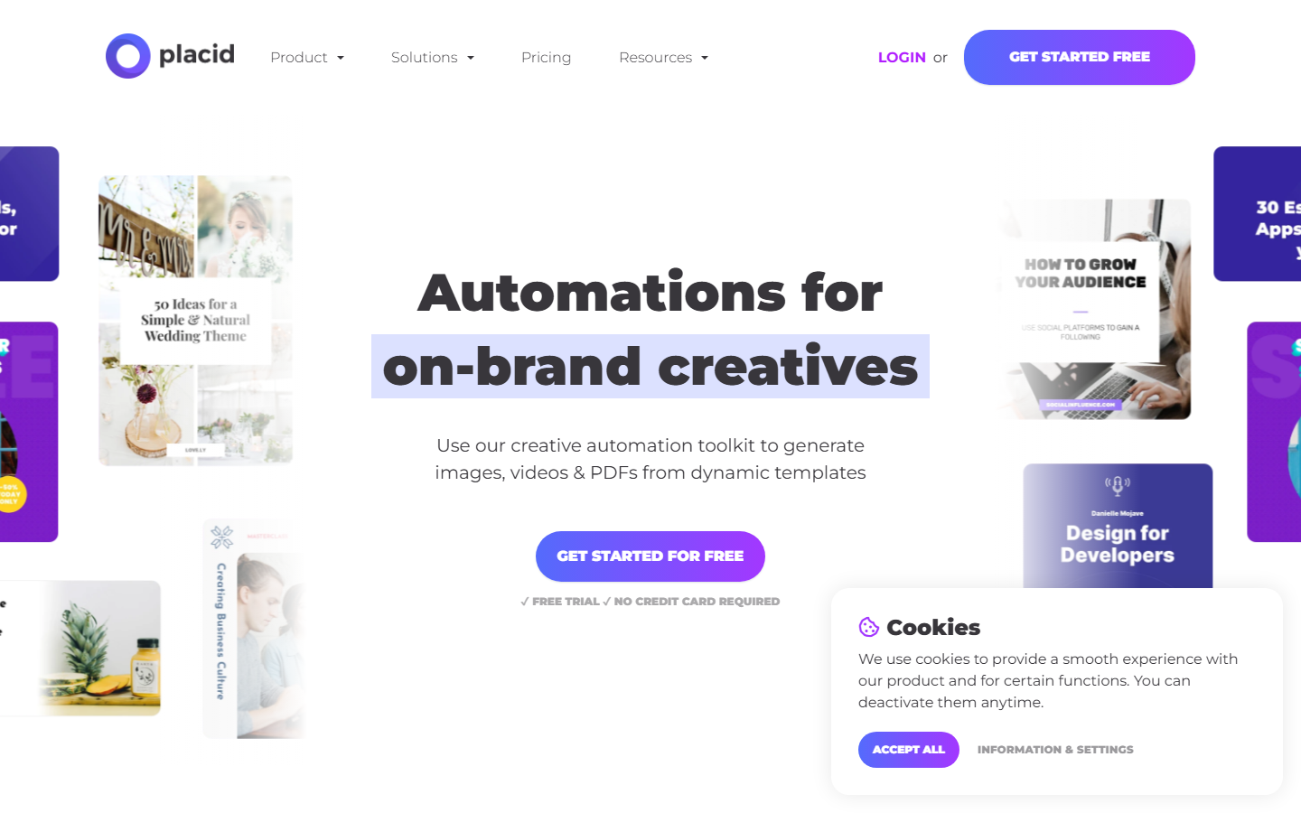 Placid homepage