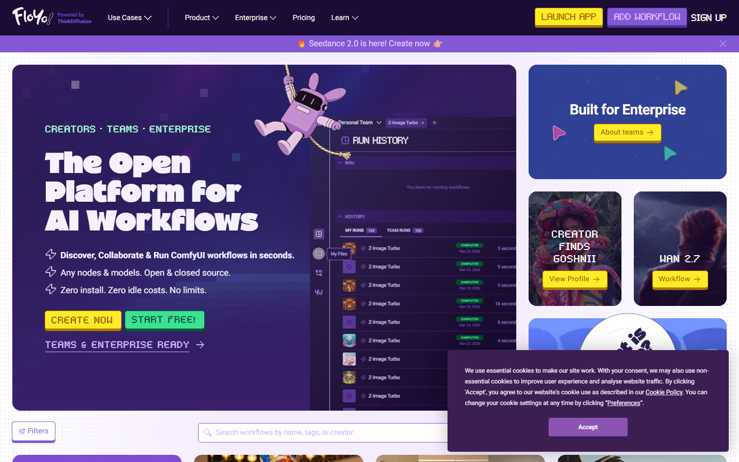 Floyo homepage