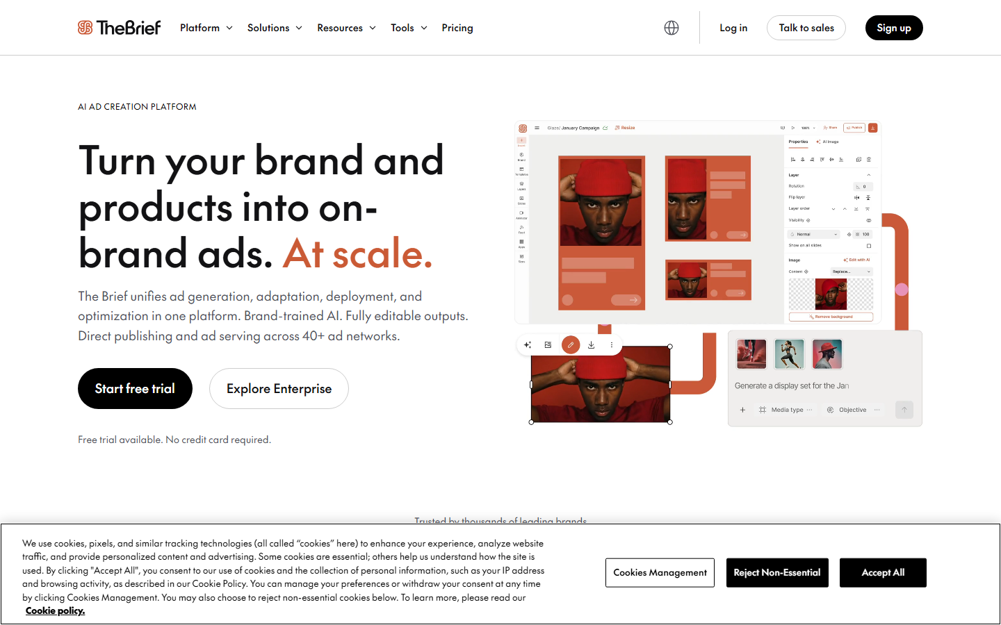 The Brief homepage