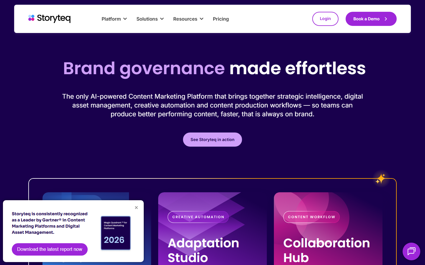 Storyteq homepage