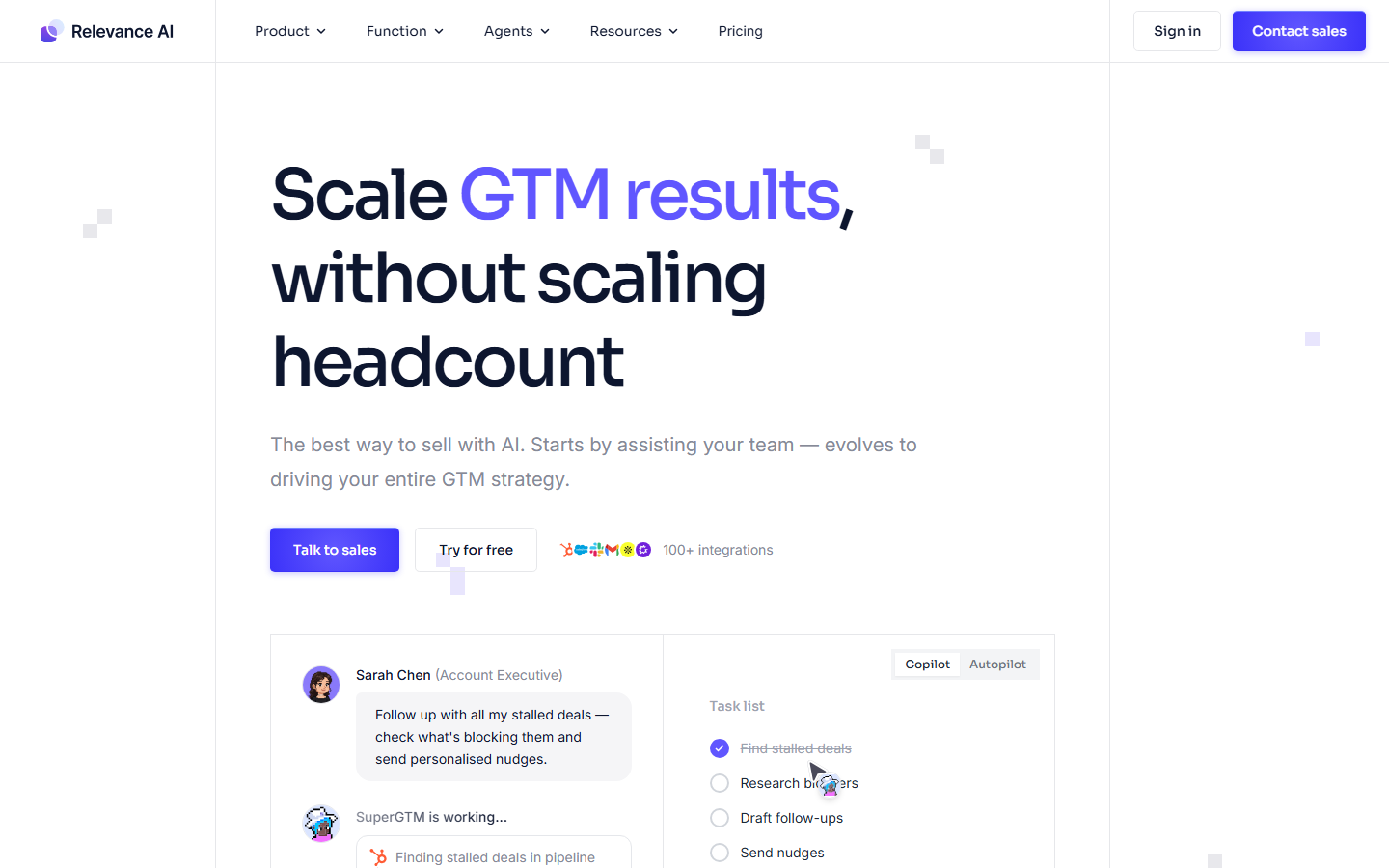 Relevance AI agent builder