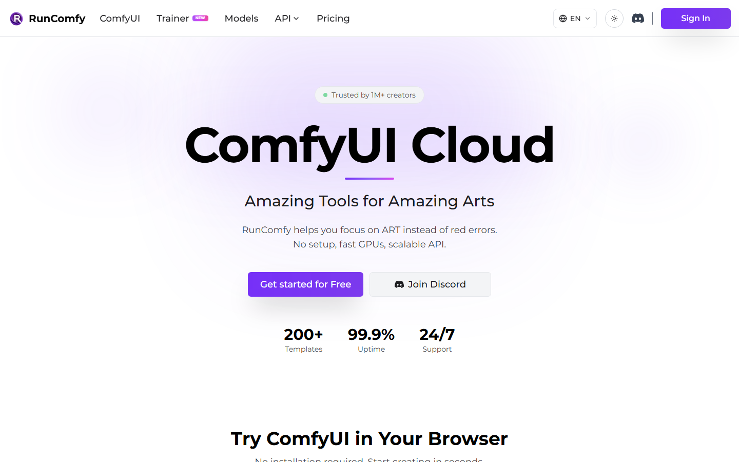 RunComfy cloud interface