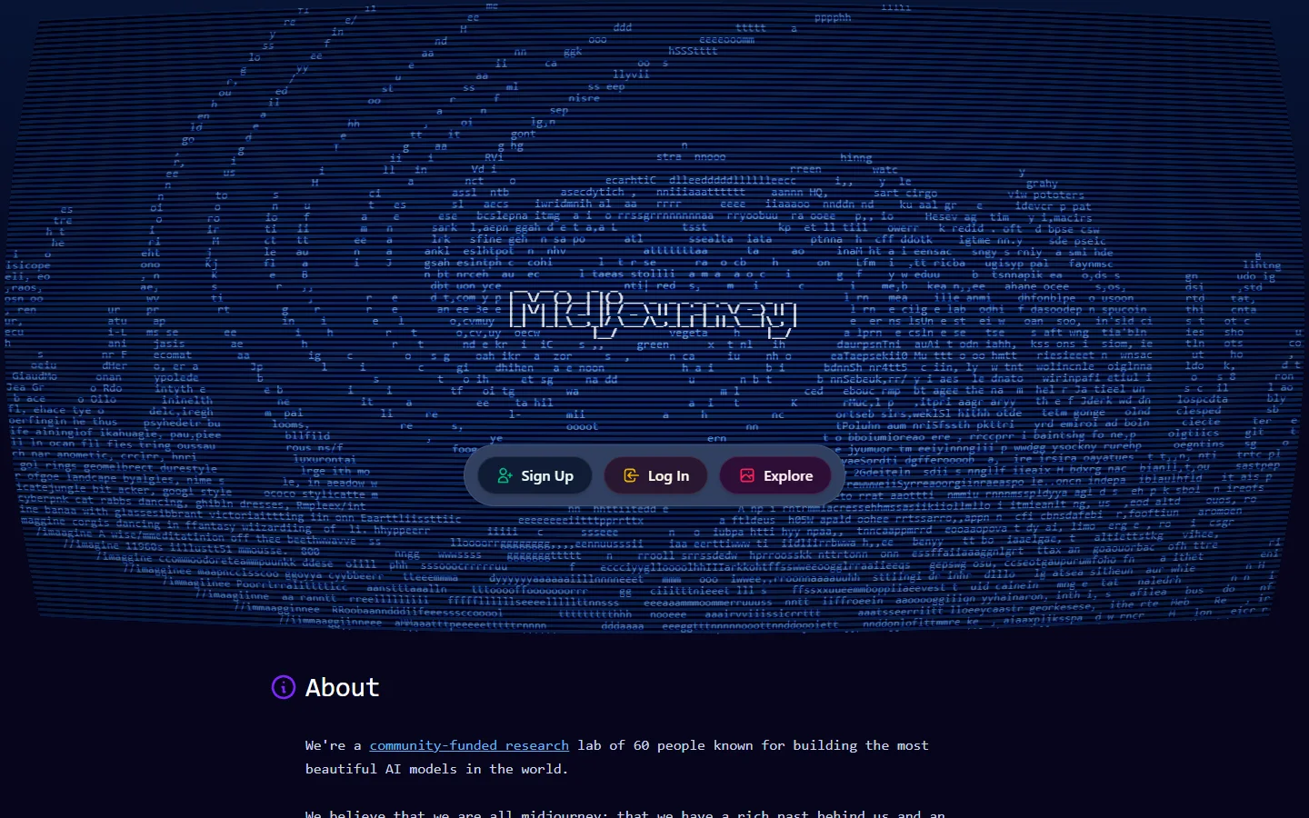 Midjourney interface