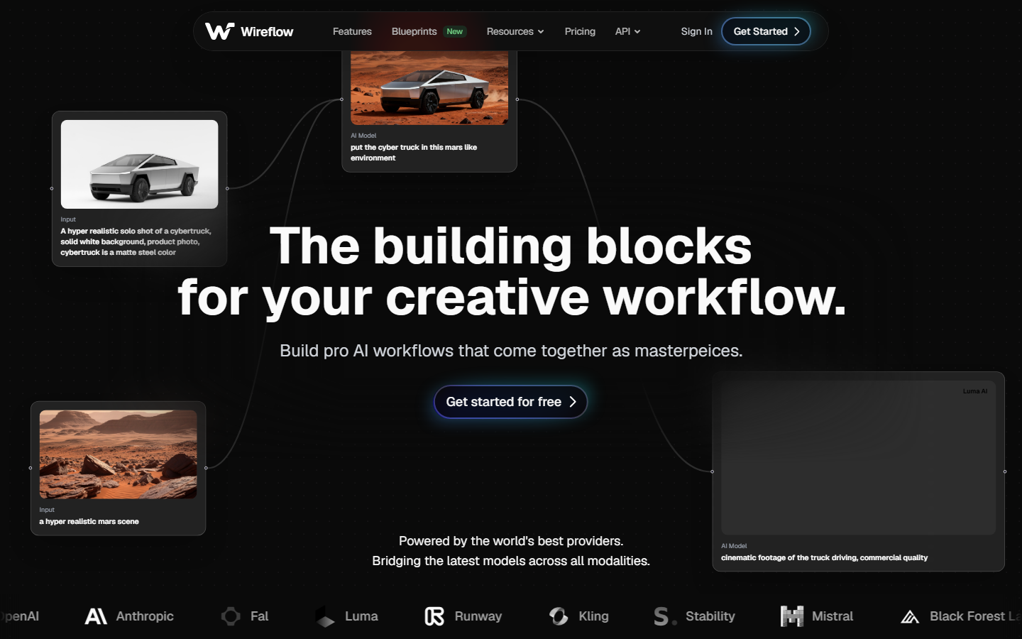 Wireflow AI workflow canvas