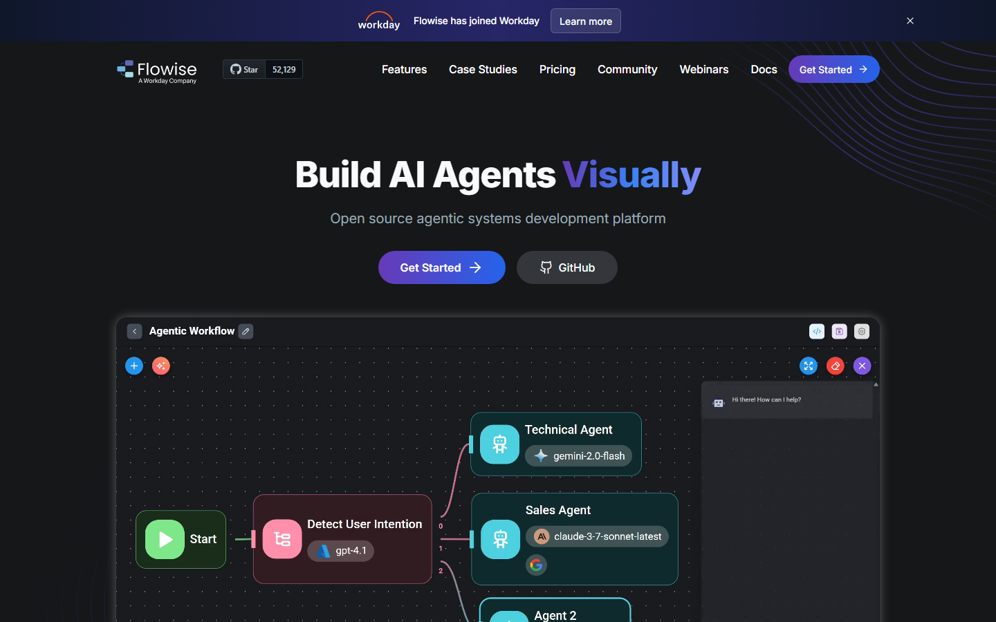 Flowise low-code LLM workflow builder