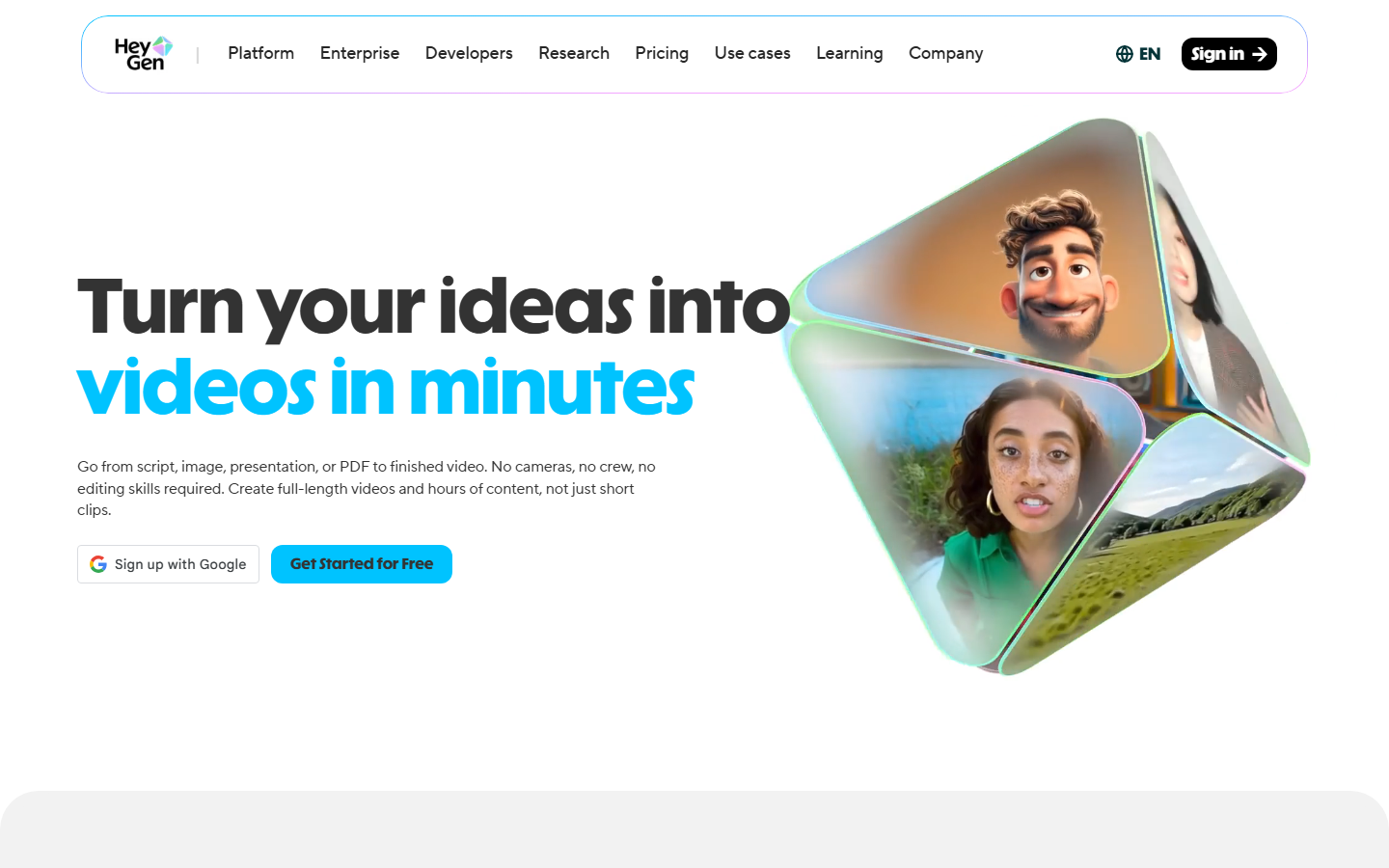 HeyGen homepage