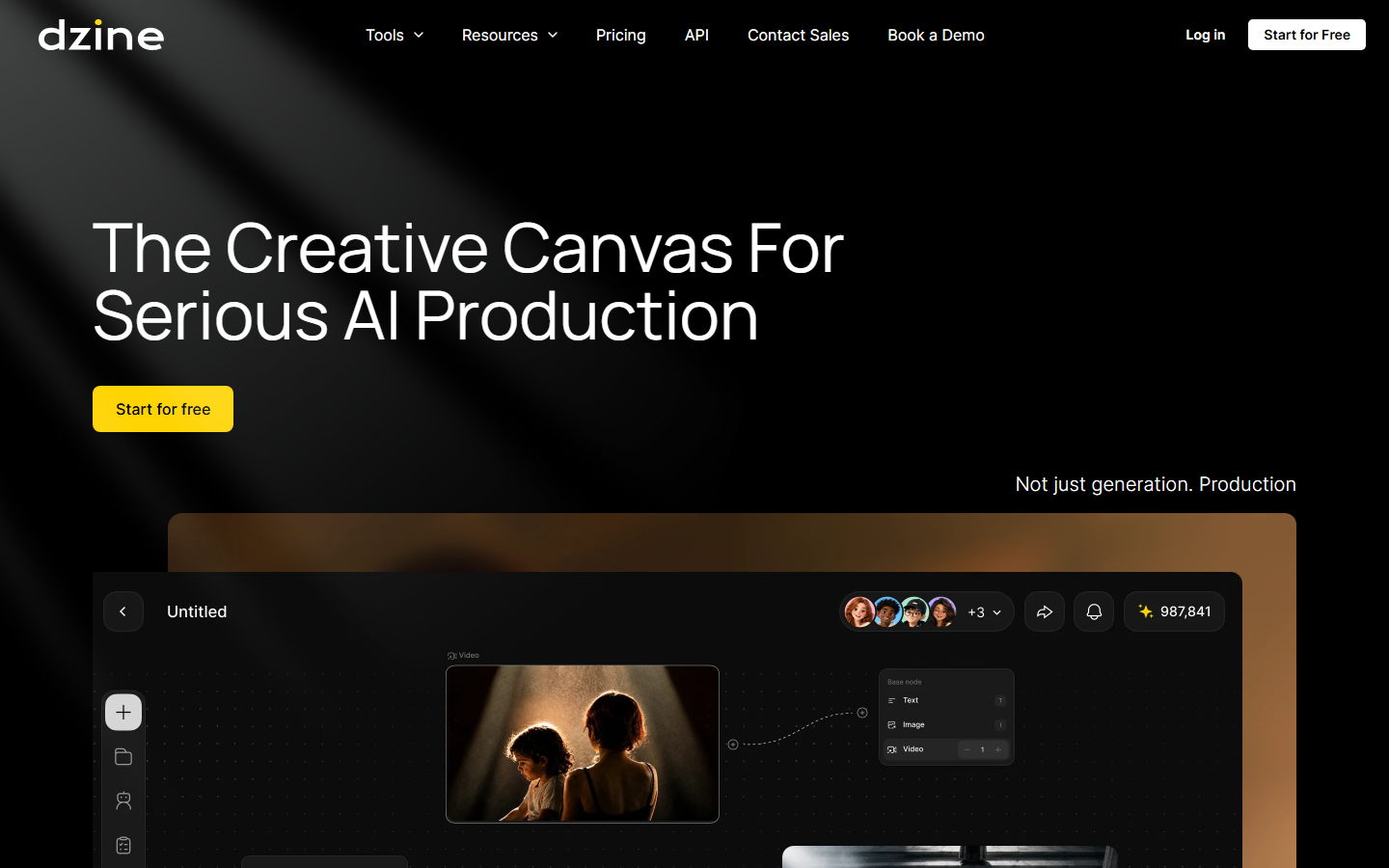 Dzine homepage
