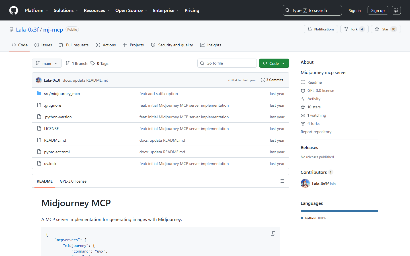 mj-mcp GitHub repository
