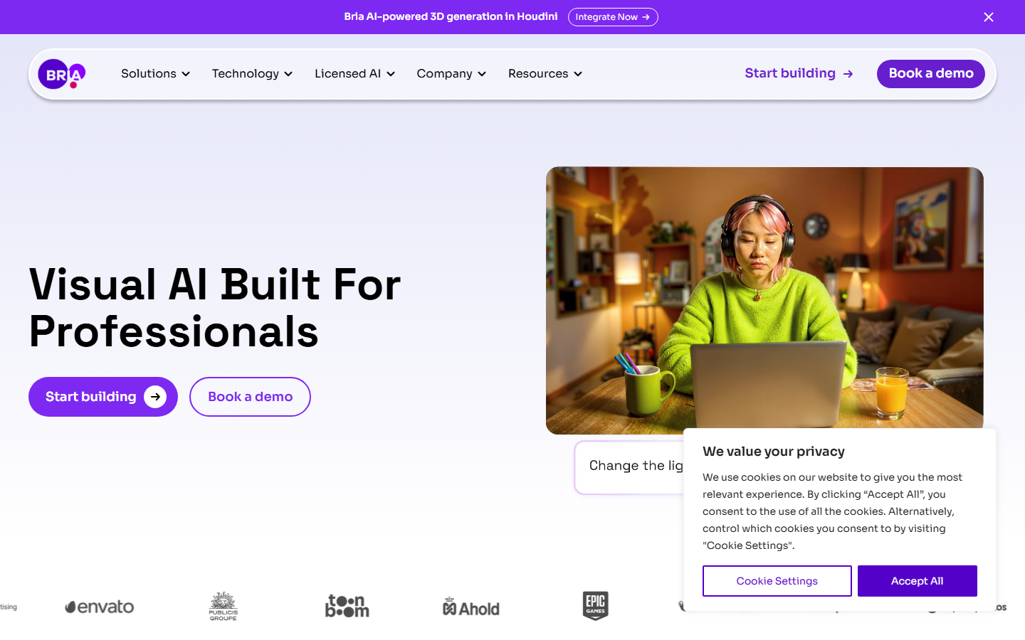 Bria AI enterprise image generation platform