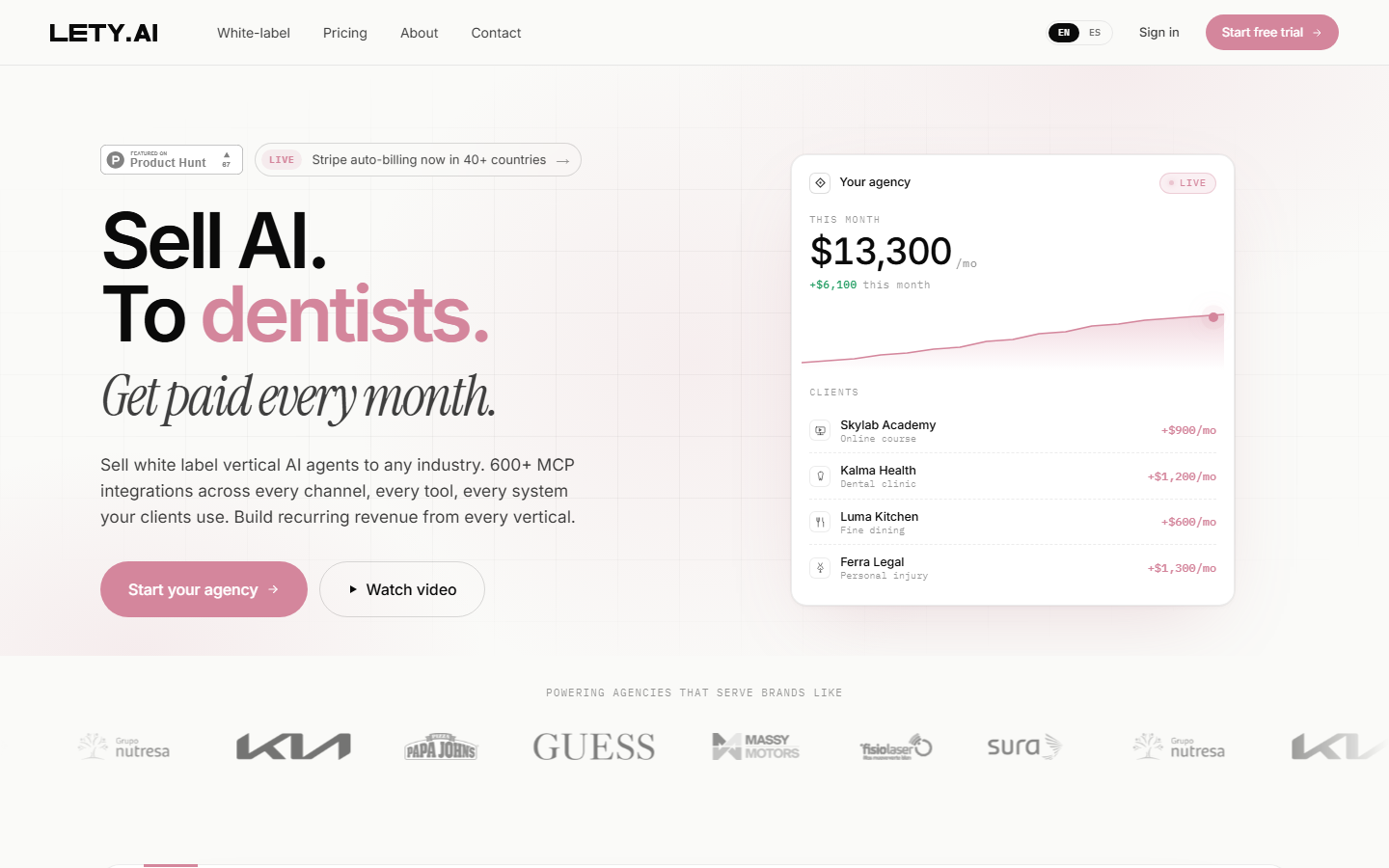 Lety.ai white-label AI platform
