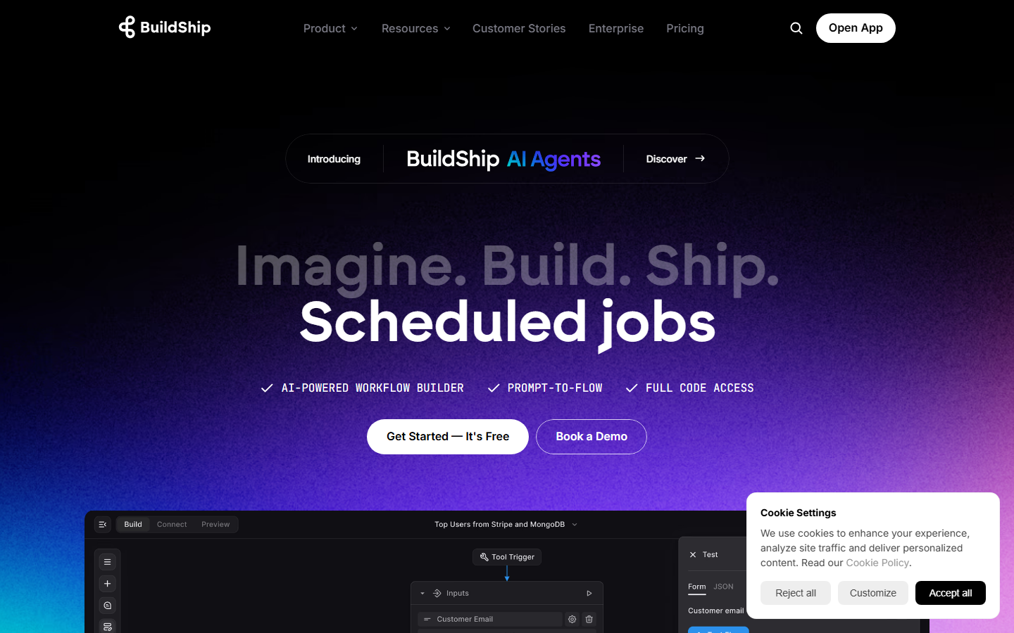 BuildShip visual workflow builder