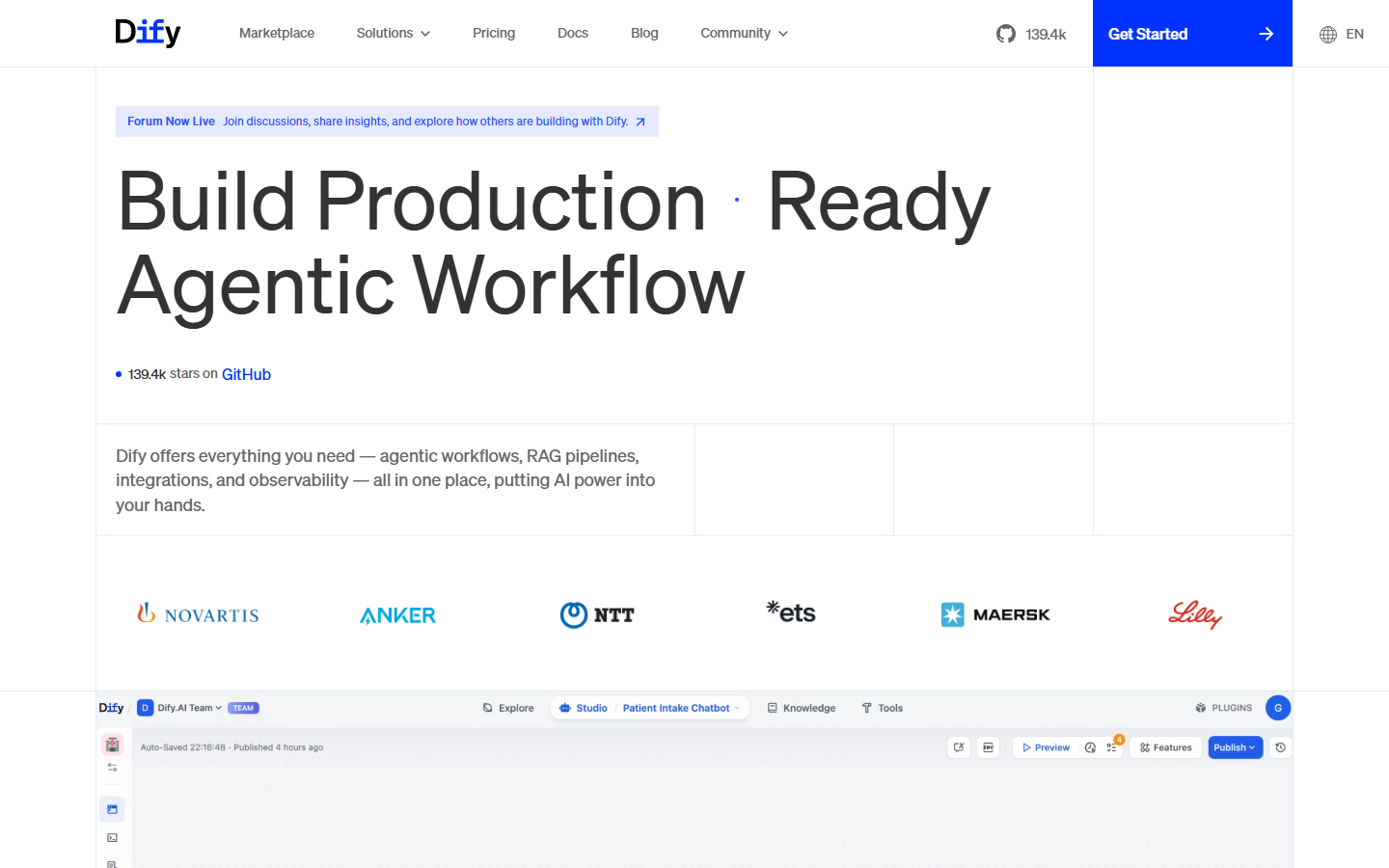 Dify LLM orchestration platform