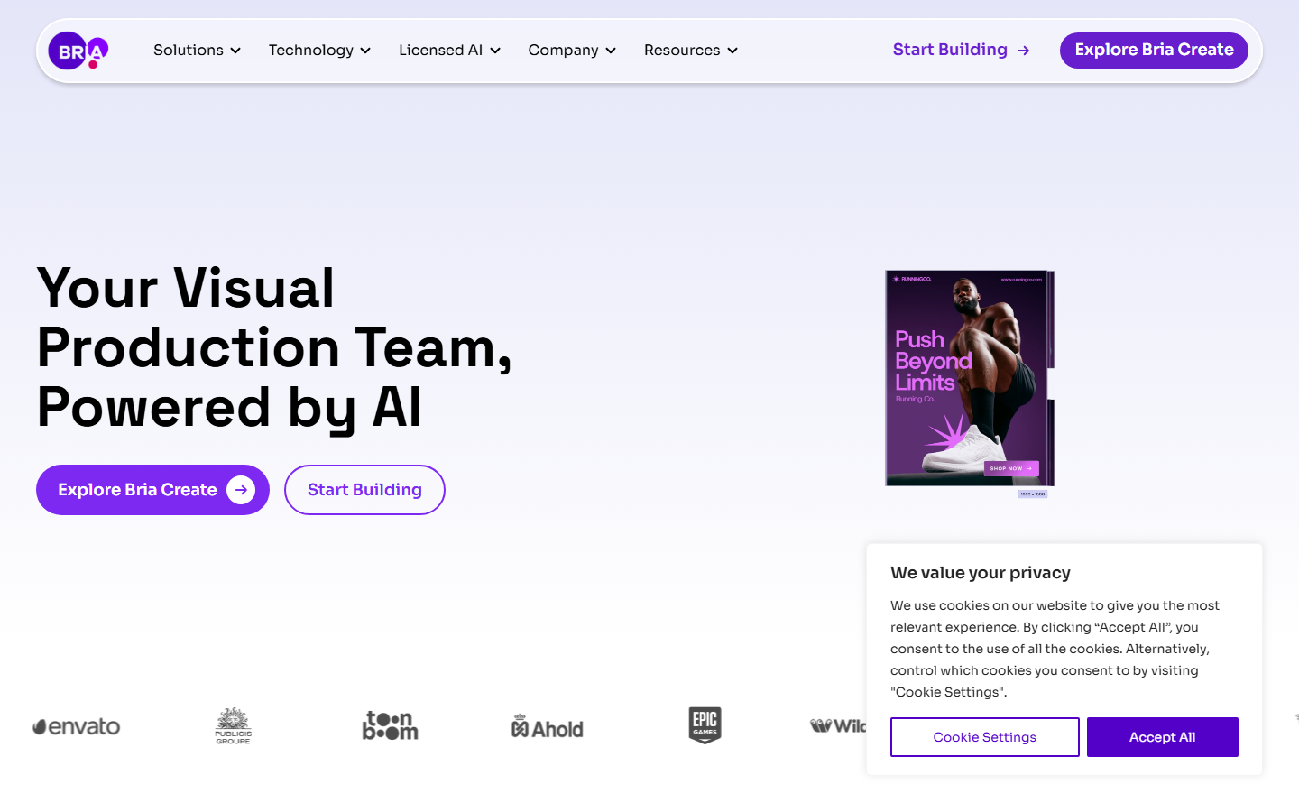 Bria AI licensed-data image generation platform