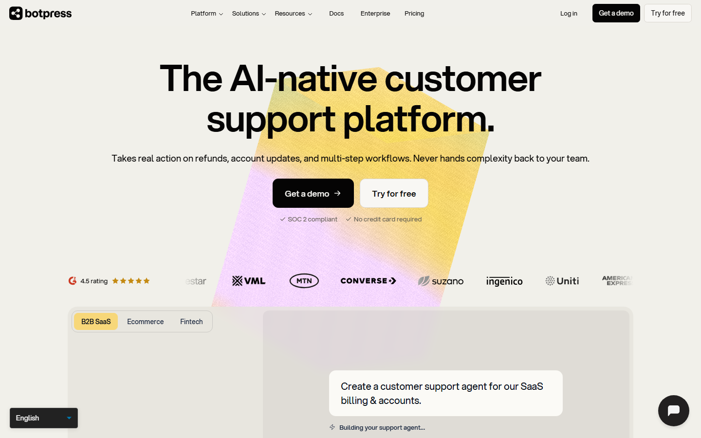 Botpress homepage