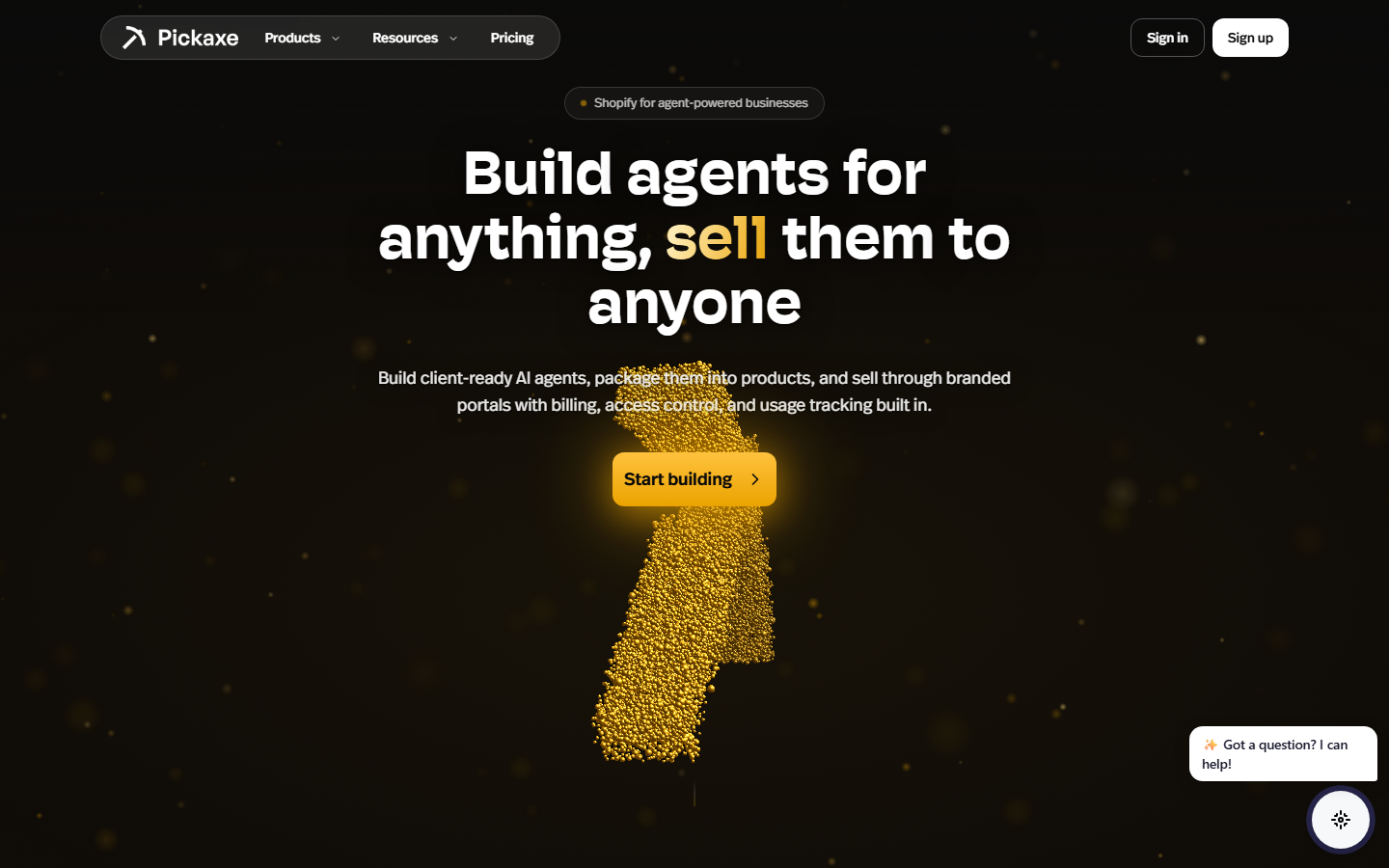 Pickaxe homepage