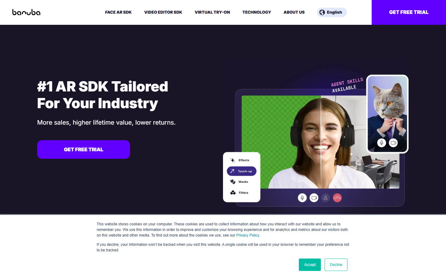 Banuba white label video editor SDK