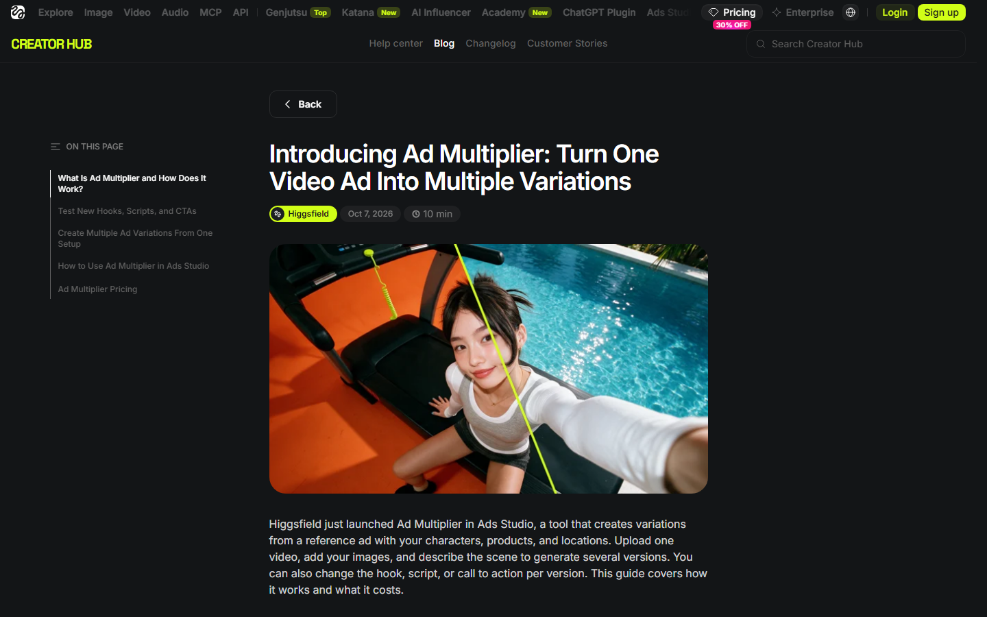 Higgsfield's Ad Multiplier launch post on 17 October 2026