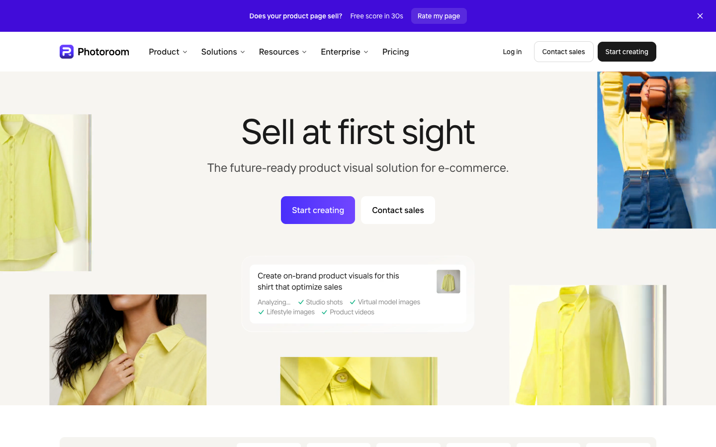 Photoroom homepage on 19 October 2026