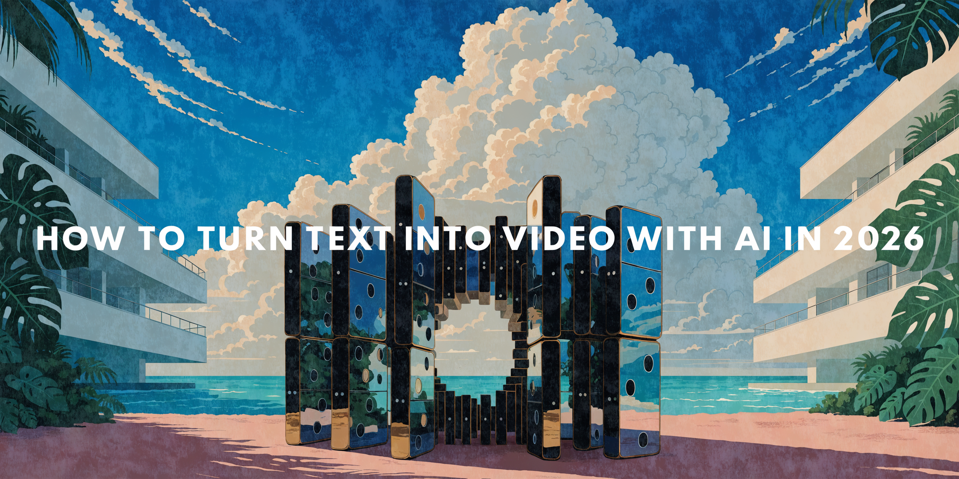 Hero illustration for how to turn text into video with ai in 2026