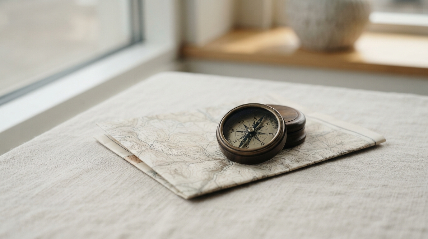 Brass compass resting on a folded map, representing a side-by-side look at video API prices