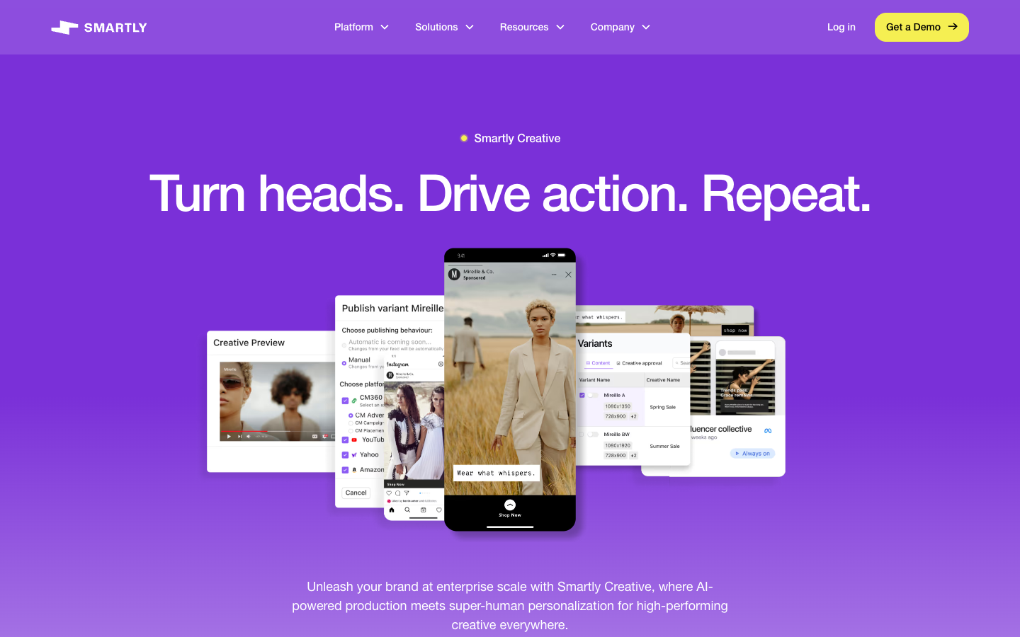Smartly creative suite page on 20 October 2026