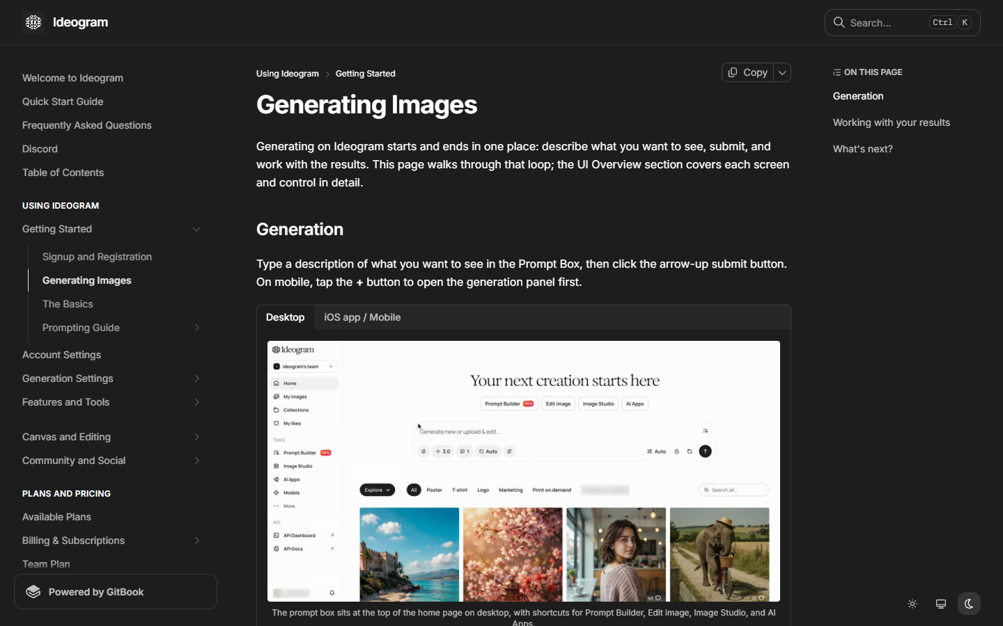 Ideogram official image-generation guide