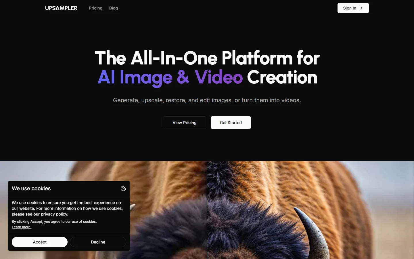 Upsampler free video generator