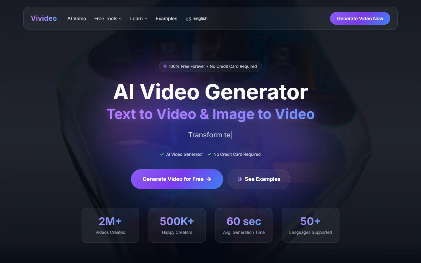 Vivideo text-to-video platform