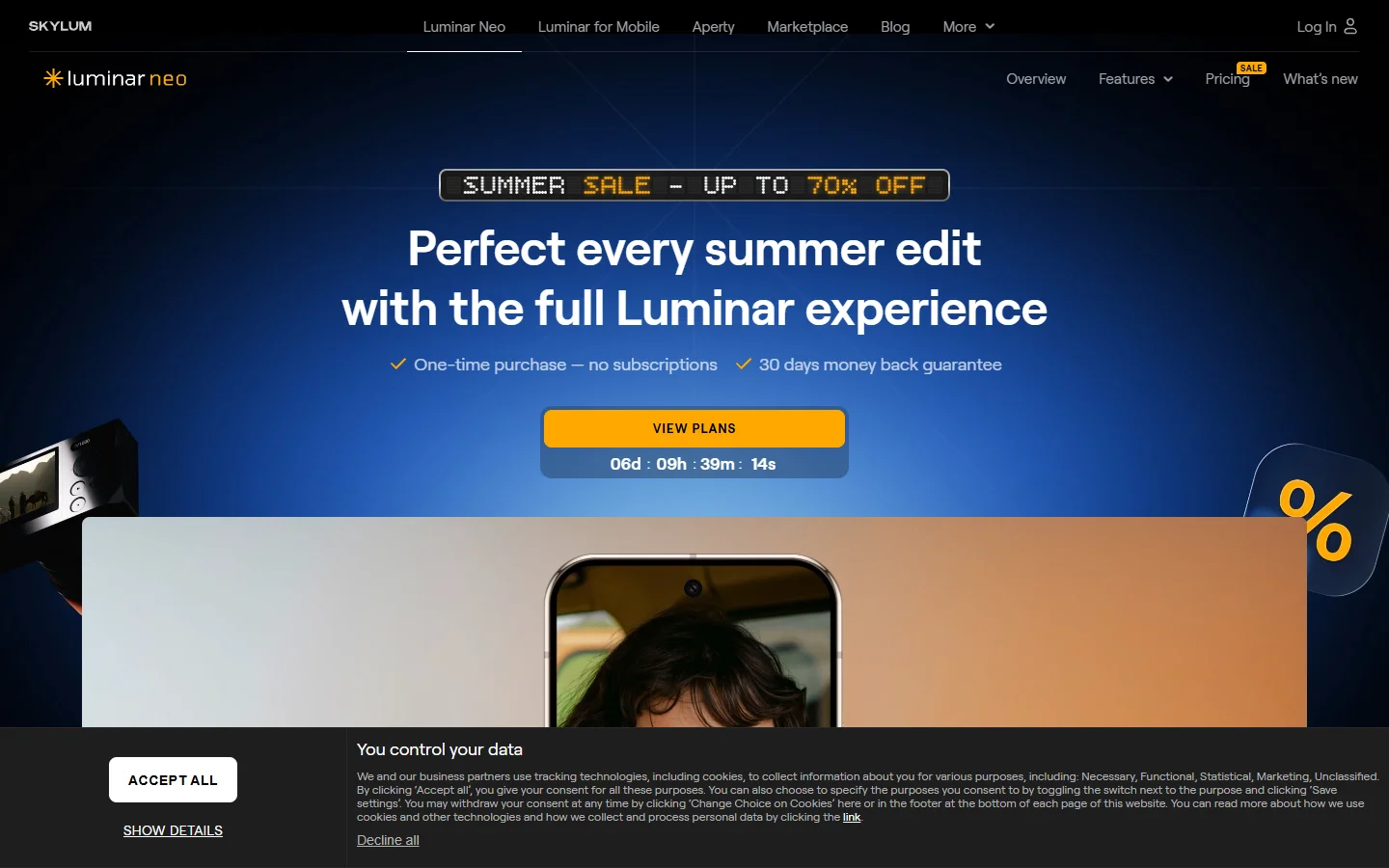 Luminar Neo desktop AI photo editing application