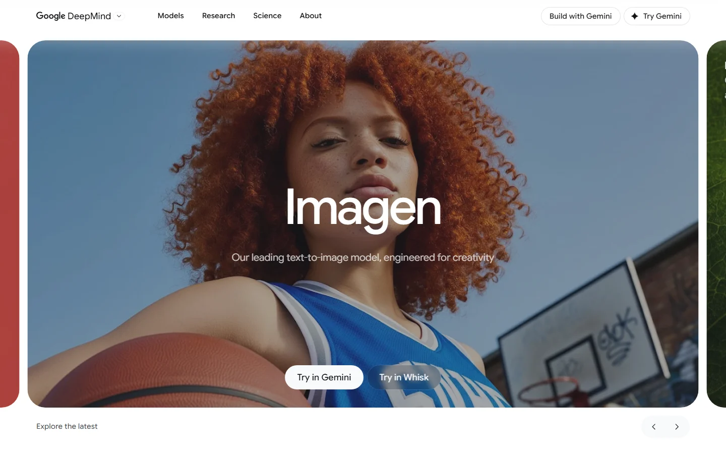 Google Gemini homepage