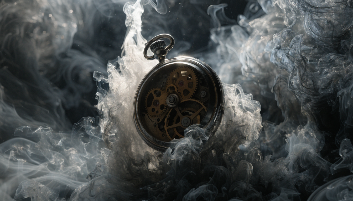 FLUX-generated cinematic studio setup with AI audio waveform displays under dramatic volumetric lighting