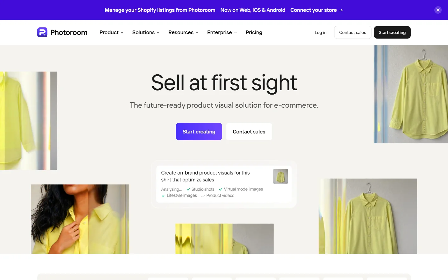 Photoroom homepage