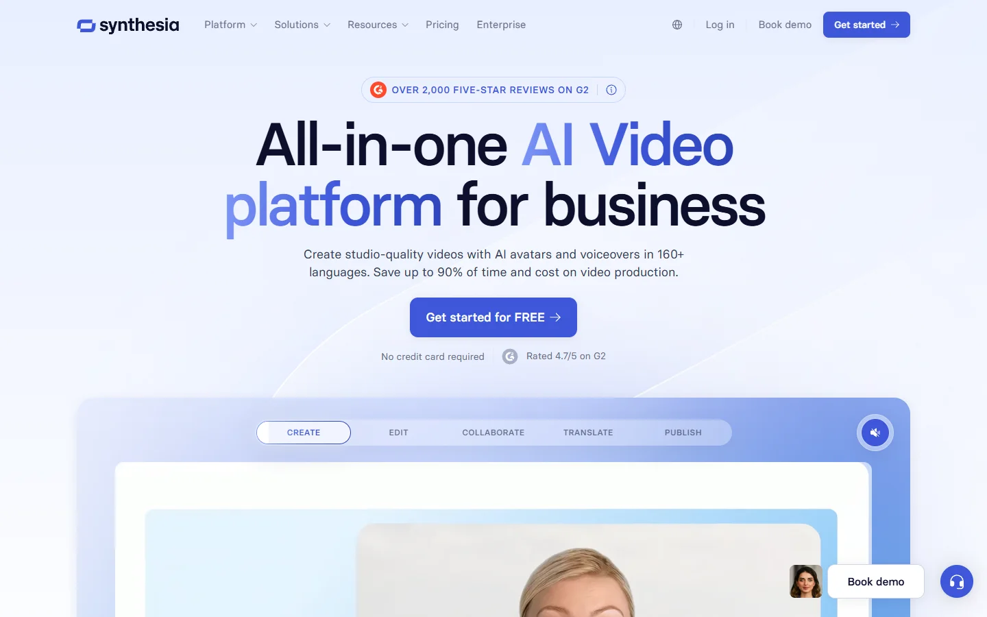 Synthesia platform for AI avatar video creation