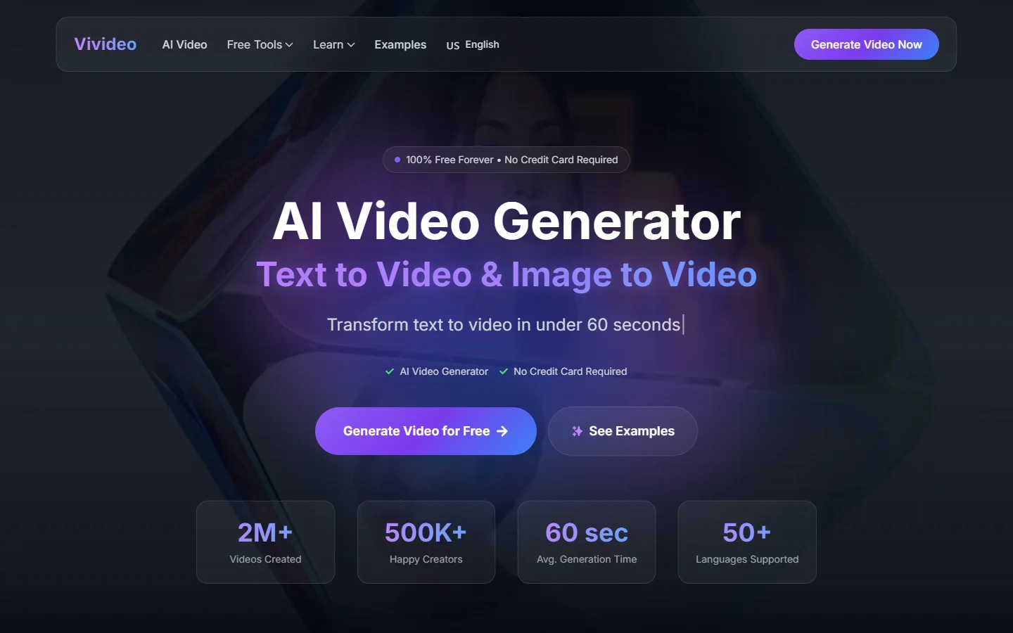Vivideo homepage