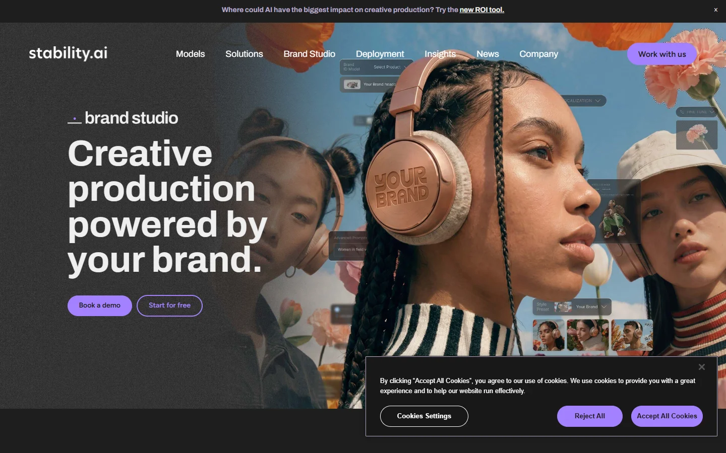 Stability AI homepage